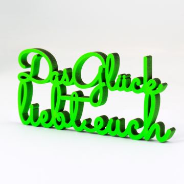 Dekoschriftzug Das Glück liebt euch