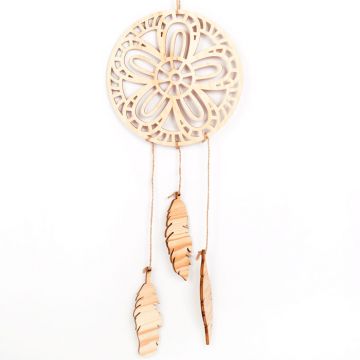 Traumfänger Blume aus Holz