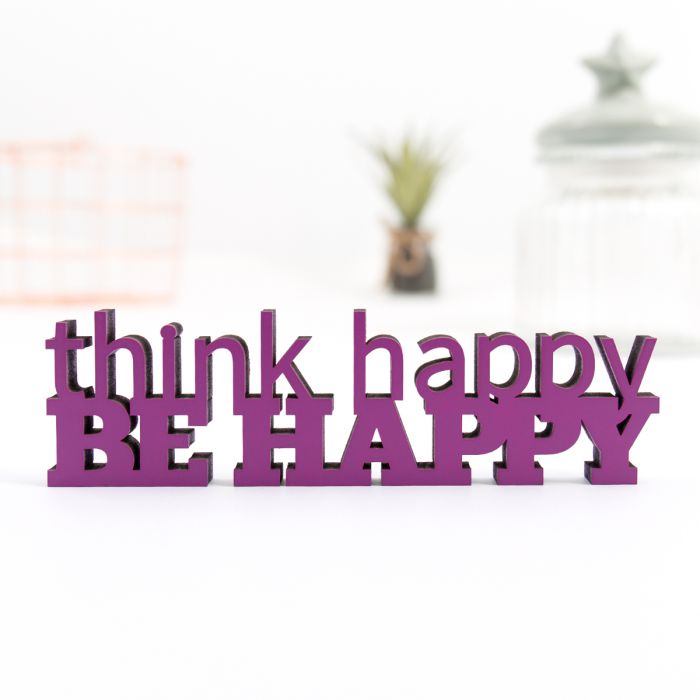 Dekoschriftzug Think happy be happy main product photo