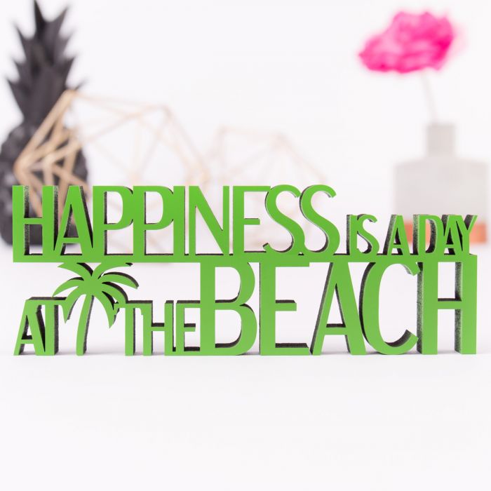 Dekoschriftzug Happiness is day at the beach main product photo