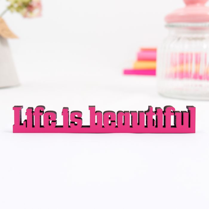 Dekoschriftzug life is beautiful main product photo