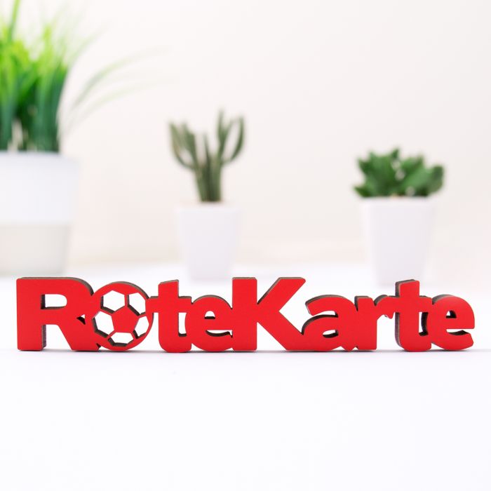 Dekoschriftzug Rote Karte main product photo