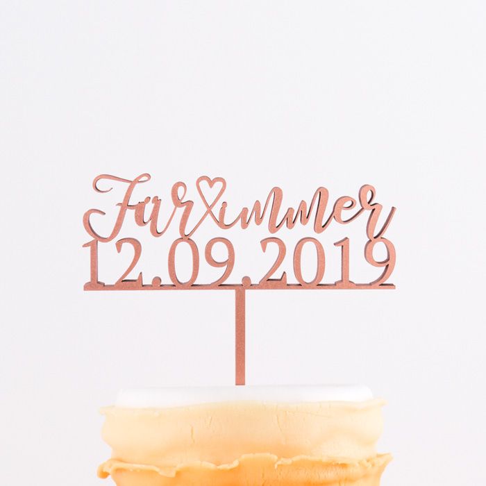 Cake Topper - Für immer mit Datum main product photo