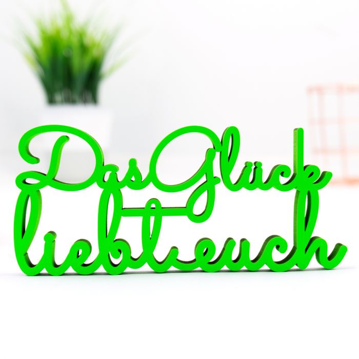 Dekoschriftzug Das Glück liebt euch main product photo