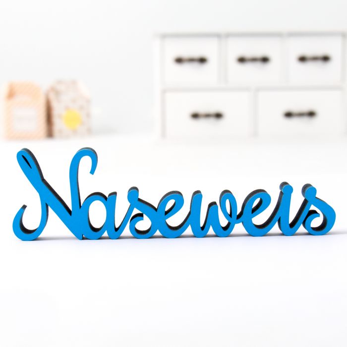 Dekoschriftzug Naseweis main product photo