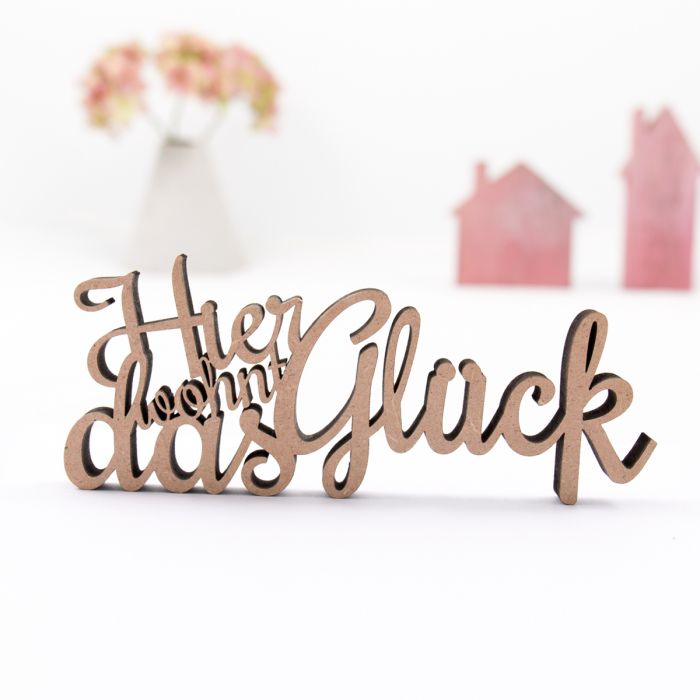 Dekoschriftzug Hier wohnt das Glück main product photo