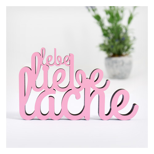 Dekoschriftzug Lebe Liebe Lache